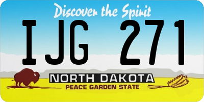 ND license plate IJG271