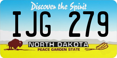ND license plate IJG279