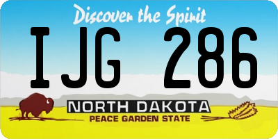 ND license plate IJG286
