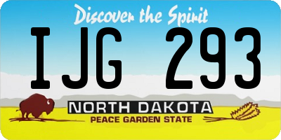 ND license plate IJG293
