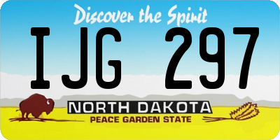 ND license plate IJG297