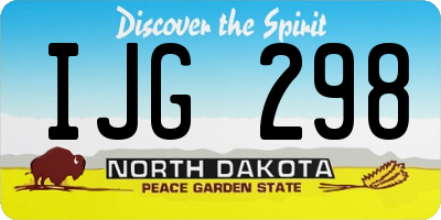 ND license plate IJG298