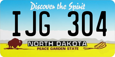 ND license plate IJG304