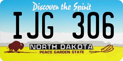 ND license plate IJG306