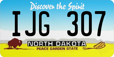 ND license plate IJG307