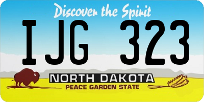 ND license plate IJG323