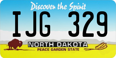 ND license plate IJG329