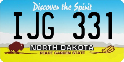 ND license plate IJG331