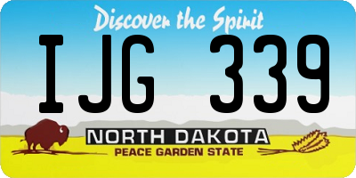 ND license plate IJG339