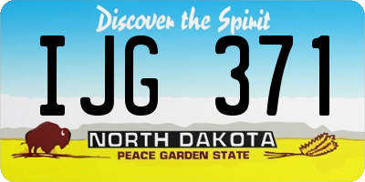 ND license plate IJG371