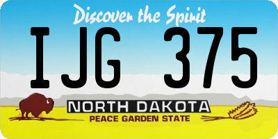 ND license plate IJG375