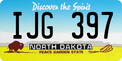 ND license plate IJG397