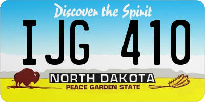 ND license plate IJG410