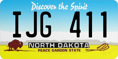 ND license plate IJG411