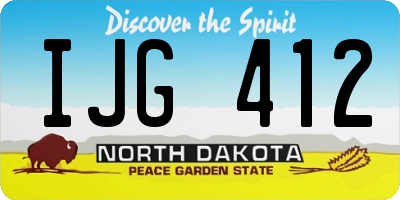 ND license plate IJG412