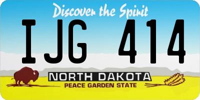 ND license plate IJG414