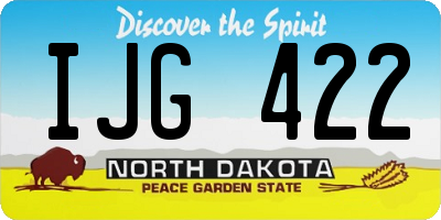 ND license plate IJG422