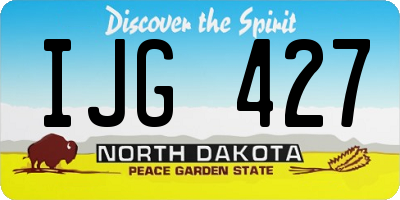 ND license plate IJG427