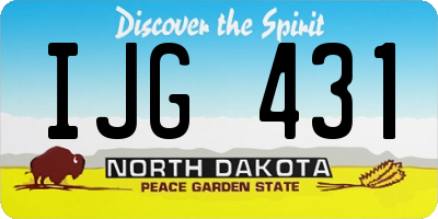 ND license plate IJG431