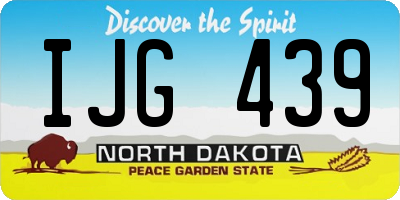 ND license plate IJG439