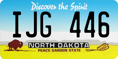 ND license plate IJG446