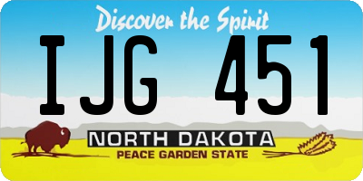 ND license plate IJG451