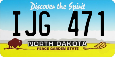 ND license plate IJG471