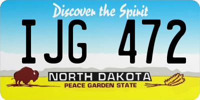 ND license plate IJG472