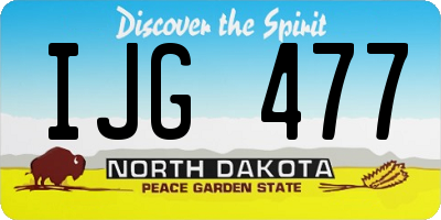 ND license plate IJG477