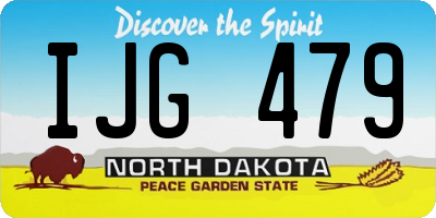 ND license plate IJG479