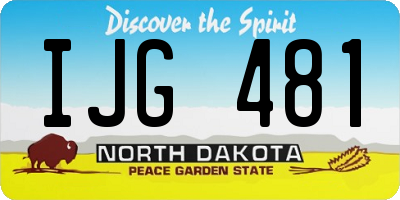 ND license plate IJG481
