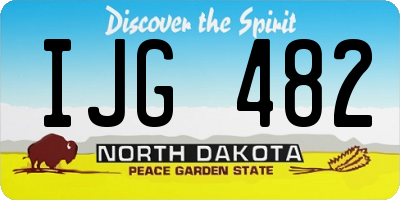 ND license plate IJG482