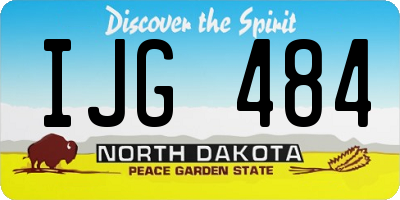 ND license plate IJG484