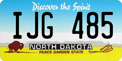 ND license plate IJG485