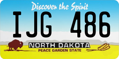 ND license plate IJG486