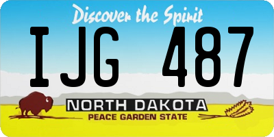 ND license plate IJG487