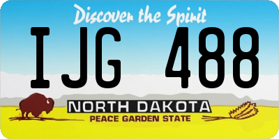 ND license plate IJG488