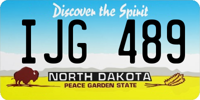 ND license plate IJG489