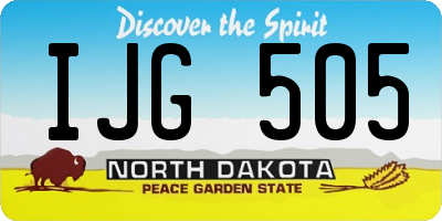 ND license plate IJG505