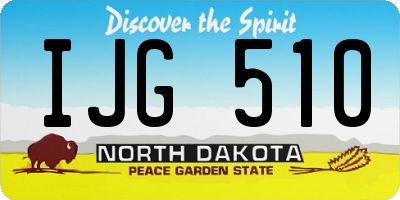 ND license plate IJG510