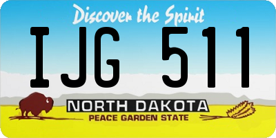 ND license plate IJG511