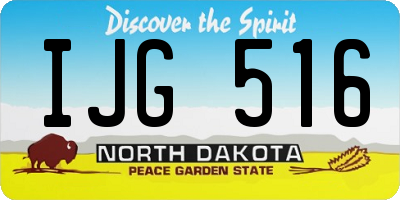 ND license plate IJG516