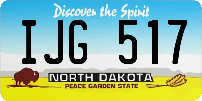 ND license plate IJG517