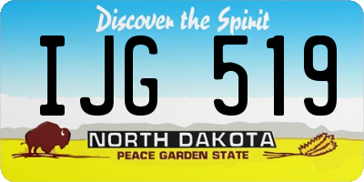 ND license plate IJG519