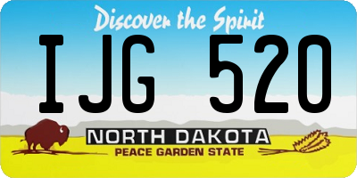 ND license plate IJG520