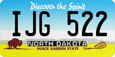 ND license plate IJG522