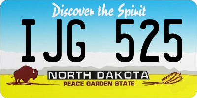ND license plate IJG525