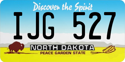 ND license plate IJG527