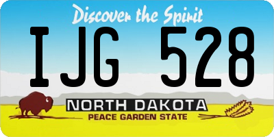 ND license plate IJG528