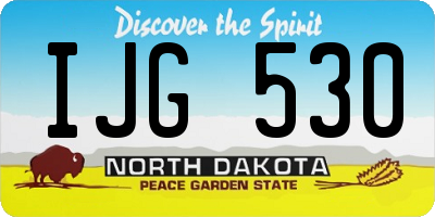 ND license plate IJG530